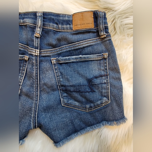 American Eagle Outfitters Ne(x)t Level Stretch Hi-Rise Shortie Denim Short - Picture 8 of 9